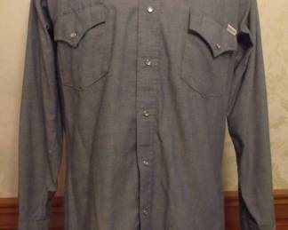 1970s Roebucks Mens Denim Chambray Shirt