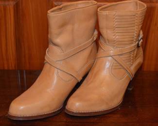 1980s Circle S Made in Brazil Tan Leather Boots