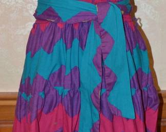 1980s L. Rothschild Colorblock Smocked Sundress