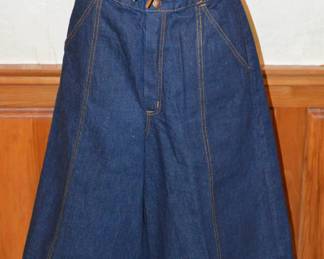 Early 1980s Stuffed Jeans Denim Culottes
