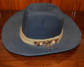 Late 1970s Denim Cowboy Hat