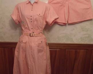 1980s NOS Unworn Pink Cotton Gina Peters Set