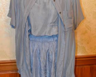 1980s All Silk Forenza 3 piece shorts set