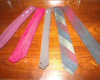 1960s Various Makers Silk Blend Ties