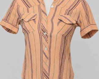 80s Made in India Cotton Guaze Tailored Shirt