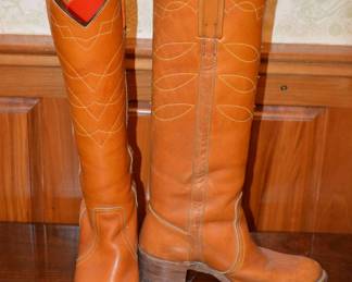 Late 1960s FRYE Leather Western Style Boots