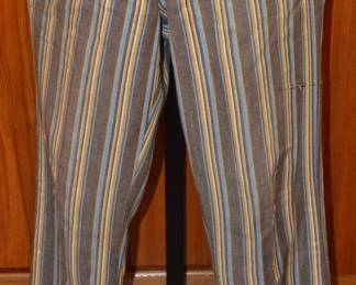 Late 1960s Mens Striped Hiphugger Flare Pants
