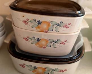 vintage Correlle harvest covered cookware