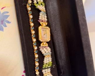 vintage watch and bracelet