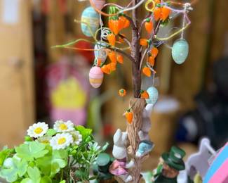 Easter tree and decor