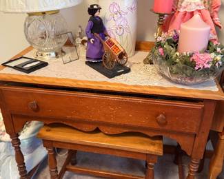 heywood wakefield spool legged little desk and stool