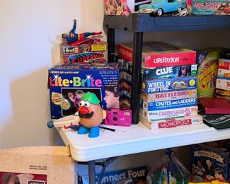 tons of games, Duplo, Lite bright, clue, monopoly, Revel