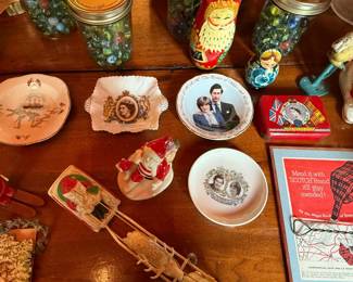 ROYAL MINIATURE PLATES, MARBLES AND VINTAGE CHRISTMAS