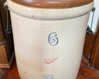 6 GALLON RED WING CROCK