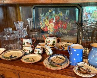 COLLECTION OF VINTAGE WATCOMBE TORQUAY MOTTOWARE DISHES