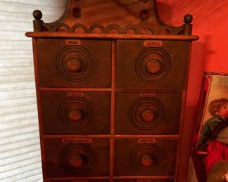 ANTIQUE SPICE BOX