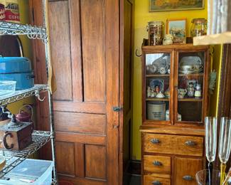 ANTIQUE CHIMNEY CABINET AND MORE
