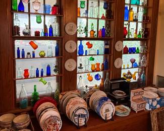 LOTS OF COLORED GLASSWARE