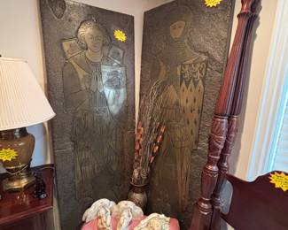 6 ft Rubbed Bronze Wall Plaque 