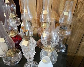 Vintage oil lamps