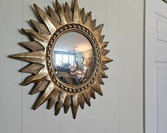 Mid century sunburst mirror