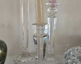 Crystal candle holders