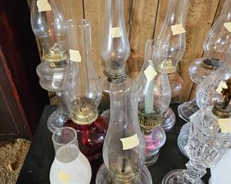 Vintage oil lamps