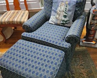 Armchair with ottoman