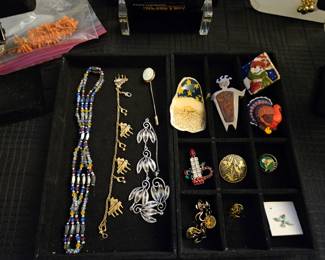 Pins and broaches