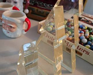 Lucite christmas trees