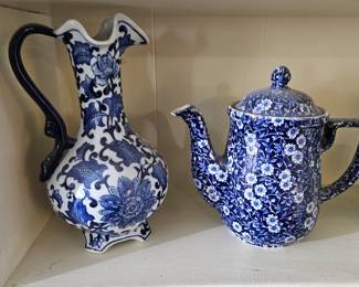 Burleigh Blue Calico coffee pot