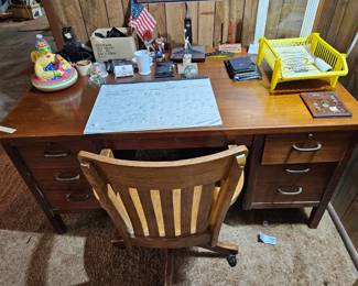 Solid wood desk