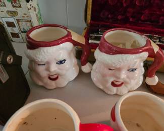 Winking santa mugs