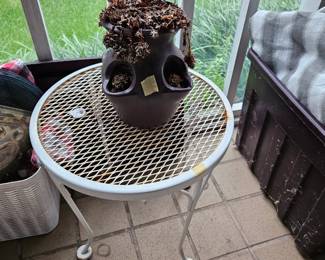 Wrought iron side table