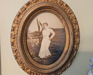 Antique picture with frame