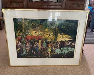 LeRoy Neiman 196/300 serigraph “Cafe de Flore la Nuit”