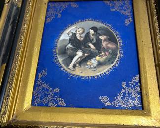 Framed Limoges Porcelain Plaque