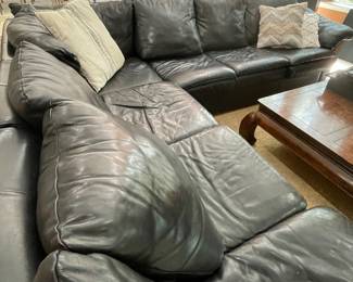 Leather sectional 