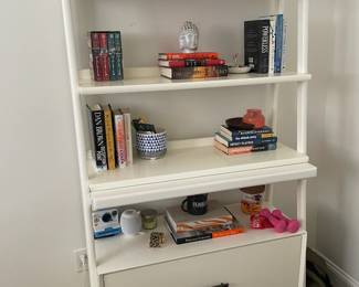 Shelves with pull out desk