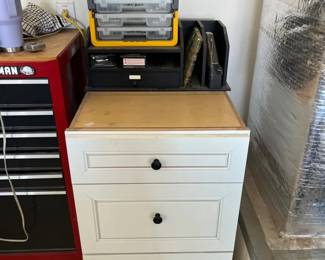 Garage Tool Cabinet With Miscellaneous Items