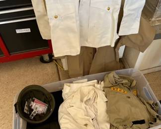 Military Clothing, Pins, Buttons, Helmet