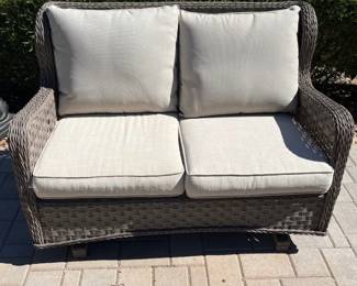 Wicker Two Seat Glider