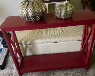 Red Console Table Decor