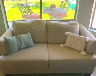 Beige Loveseat