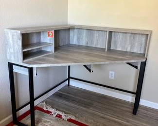 Wood And Metal Corner Desk