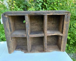 399 vintage6compartmentwoodenstoragecub
