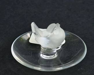 359 decorativefrostedglassbirdringdish