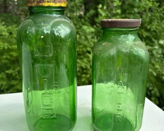 035 vintagegreenglassbottles