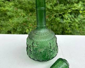 192 vintageitalianempoligreenglassgenie