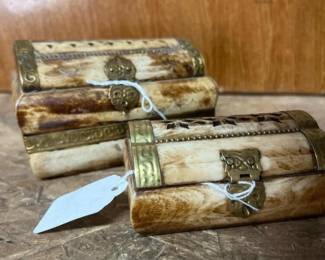 174 bonebrassdomedtrinketboxpair